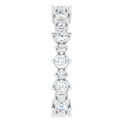 Platinum 7/8 CTW Natural Diamond Eternity Band Size 4.5
