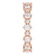 14K Rose 7/8 CTW Natural Diamond Eternity Band Size 4.5