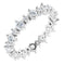 14K White 7/8 CTW Natural Diamond Eternity Band Size 4.5