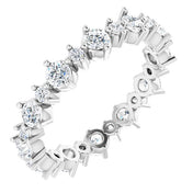 Platinum 7/8 CTW Natural Diamond Eternity Band Size 4.5