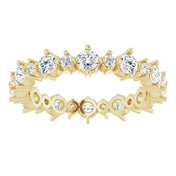 14K Yellow 7/8 CTW Natural Diamond Eternity Band Size 4.5