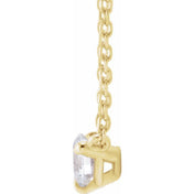 14K Yellow 1/5 CTW Natural Diamond Solitaire 16-18" Necklace