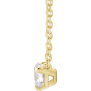 14K Yellow 1/5 CTW Natural Diamond Solitaire 16-18" Necklace