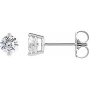 14K White .03 CTW Natural Diamond 2-Prong Stud Earrings