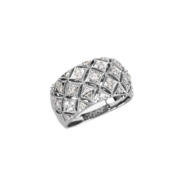 14K White 1/2 CTW Natural Diamond Ring
