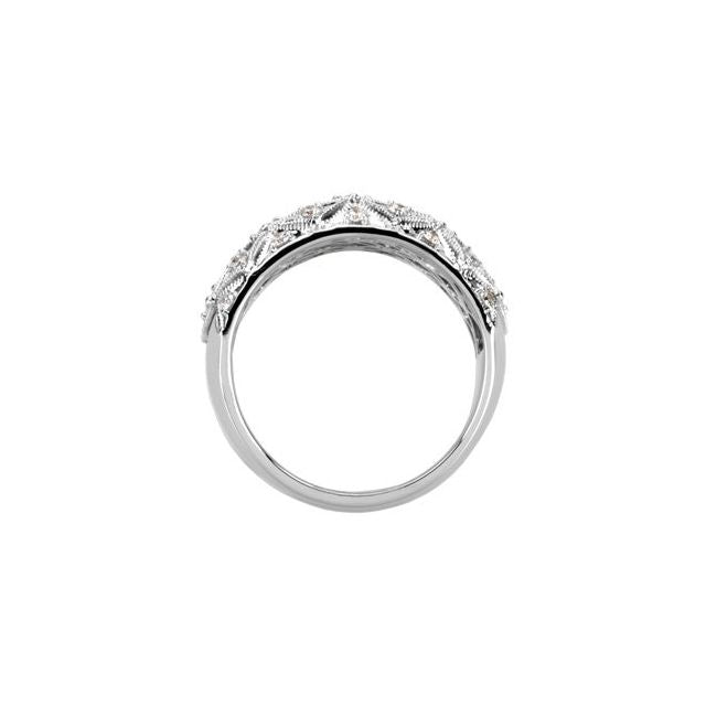 14K White 1/2 CTW Natural Diamond Ring