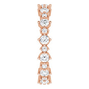 14K Rose 9/10 CTW Natural Diamond Eternity Band Size 6