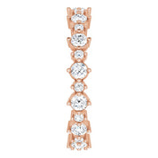 14K Rose 9/10 CTW Natural Diamond Eternity Band Size 6