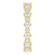 14K Yellow 9/10 CTW Natural Diamond Eternity Band Size 6