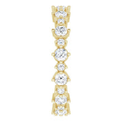 14K Yellow 9/10 CTW Natural Diamond Eternity Band Size 6