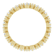 14K Yellow 9/10 CTW Natural Diamond Eternity Band Size 6