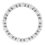 14K White 9/10 CTW Natural Diamond Eternity Band Size 6