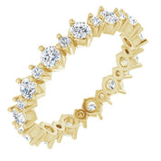 14K Yellow 9/10 CTW Natural Diamond Eternity Band Size 5.5