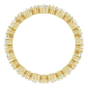 14K Yellow 9/10 CTW Natural Diamond Eternity Band Size 5.5