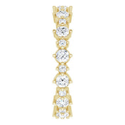 14K Yellow 9/10 CTW Natural Diamond Eternity Band Size 5.5