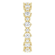 14K Yellow 9/10 CTW Natural Diamond Eternity Band Size 5.5