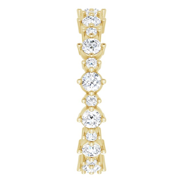 14K Yellow 9/10 CTW Natural Diamond Eternity Band Size 5.5