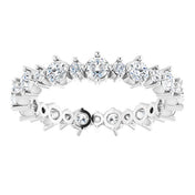 Platinum 9/10 CTW Natural Diamond Eternity Band Size 5.5