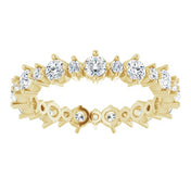 14K Yellow 9/10 CTW Natural Diamond Eternity Band Size 5.5