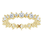 14K Yellow 7/8 CTW Natural Diamond Eternity Band Size 5