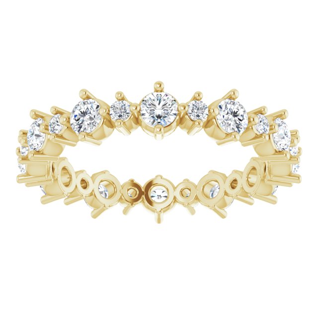 14K Yellow 7/8 CTW Natural Diamond Eternity Band Size 5