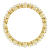 14K Yellow 7/8 CTW Natural Diamond Eternity Band Size 5