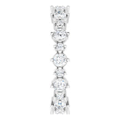 Platinum 7/8 CTW Natural Diamond Eternity Band Size 5