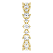 14K Yellow 7/8 CTW Natural Diamond Eternity Band Size 5