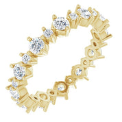14K Yellow 7/8 CTW Natural Diamond Eternity Band Size 5