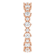 14K Rose 9/10 CTW Natural Diamond Eternity Band Size 6.5