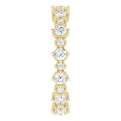 14K Yellow 9/10 CTW Natural Diamond Eternity Band Size 6.5