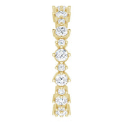 14K Yellow 9/10 CTW Natural Diamond Eternity Band Size 6.5