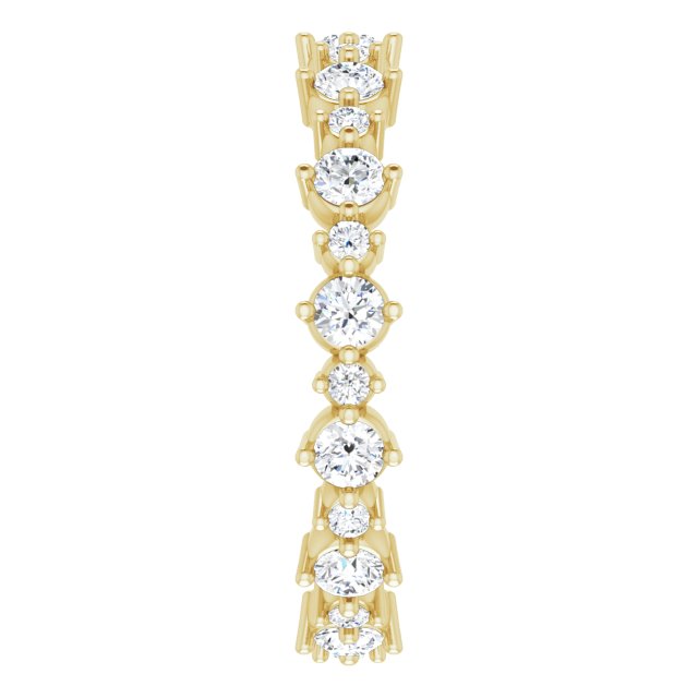 14K Yellow 9/10 CTW Natural Diamond Eternity Band Size 6.5