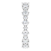 Platinum 9/10 CTW Natural Diamond Eternity Band Size 6.5