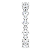 14K White 9/10 CTW Natural Diamond Eternity Band Size 6.5
