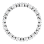14K White 9/10 CTW Natural Diamond Eternity Band Size 6.5