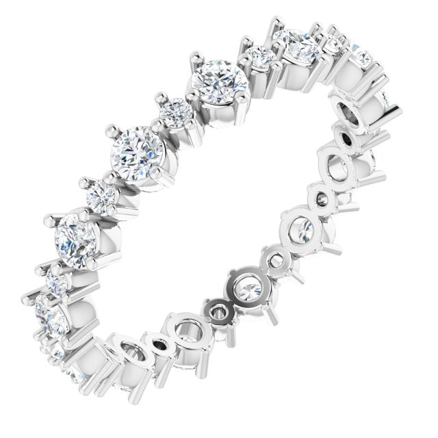 10 CTW Natural Diamond Eternity Band Size 6.5