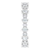 14K White 1 CTW Natural Diamond Eternity Band Size 7.5