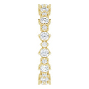 14K Yellow 1 CTW Natural Diamond Eternity Band Size 7.5