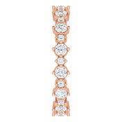 14K Rose 1 CTW Natural Diamond Eternity Band Size 7.5