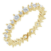 14K Yellow 1 CTW Natural Diamond Eternity Band Size 7.5