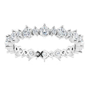 14K White 1 CTW Natural Diamond Eternity Band Size 7.5