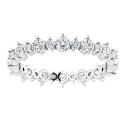 14K White 1 CTW Natural Diamond Eternity Band Size 7.5