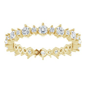 14K Yellow 1 CTW Natural Diamond Eternity Band Size 7.5