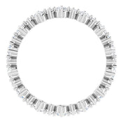 Platinum 1 CTW Natural Diamond Eternity Band Size 7.5