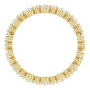 14K Yellow 1 CTW Natural Diamond Eternity Band Size 7.5
