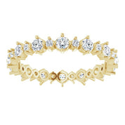 14K Yellow 1 CTW Natural Diamond Eternity Band Size 8