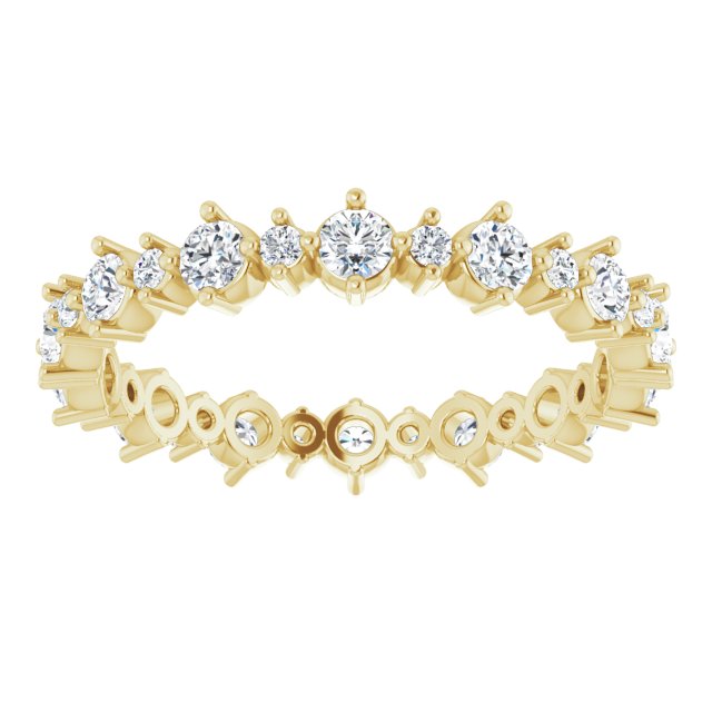 14K Yellow 1 CTW Natural Diamond Eternity Band Size 8