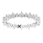 Platinum 1 CTW Natural Diamond Eternity Band Size 8