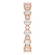 14K Rose 1 CTW Natural Diamond Eternity Band Size 8
